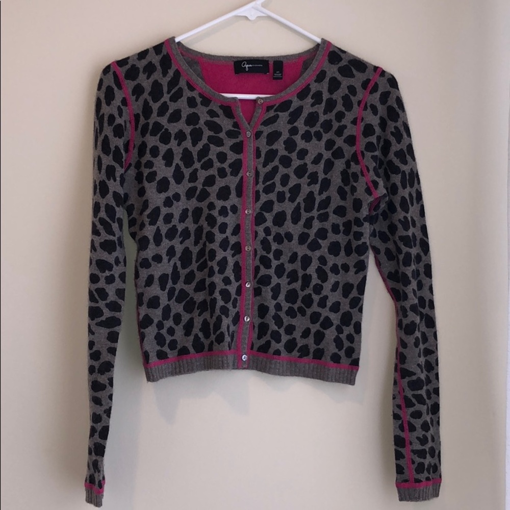 AQUA leopard cardigan